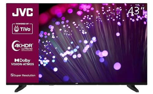 JVC VC 43 Zoll Fernseher/TiVo Smart TV (4K UHD, HDR Dolby Vision, Dolby Atmos, Triple-Tuner) LT-43VU3455 [2024]