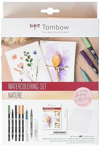 Tombow ABT Dual Brush Pen Watercoloring Set Nature von May & Berry