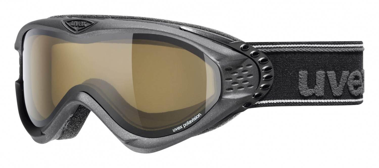 Uvex skibrille onyx polavision (farbe: 2021 black, double lens, polavision brown)