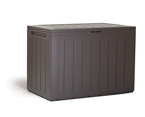 rg-vertrieb Gartenbox Auflagenbox 190L Truhe Box Gartentruhe Boarde Kissenbox Gartenkasten (Umbra)