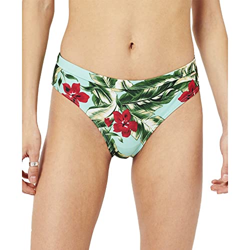 Superdry Womens 30-Swimwear Bikini-Unterteile, Mint Indo Leaf, Small