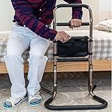 Aufstehhilfe Aufsteh-und Sitzhilfe, Stützgestell mit 4 Haltegriffen, sicherer Stand, Bettsicherheits-Hilfsschienen mit Aufbewahrungstasche, Mobilitäts und Alltagshilfen, für ältere Menschen, Behindert
