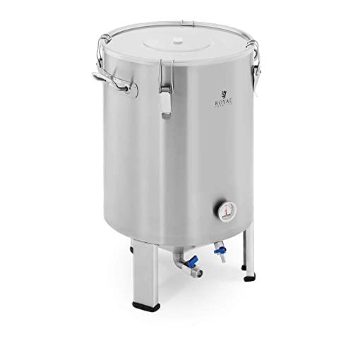 Royal Catering RCBM-60CF Maischekessel 60 l 0-40 °C Edelstahl Fermenter Fermentierkessel