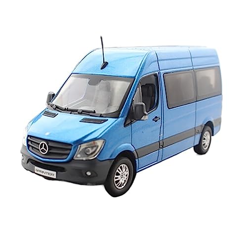 QCHIAN Automodell aus Druckgusslegierung Klassisches Blaues Van-Pickup-Truck-Legierungsautomodell Für: Druckguss 1/43 Für Freunde und Familie