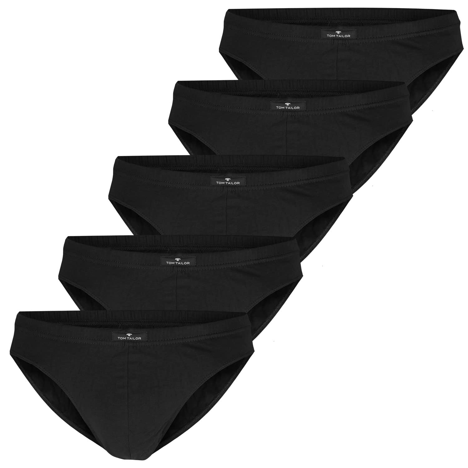 Tom Tailor Underwear Herren Mini 5er Pack Slip, Schwarz (Black 9000), X-Large (Herstellergröße: XL/7)