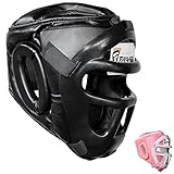 Farabi Sports Boxing HeadGuard, Helmet Head prototector Gear Real Leather (X-Large)