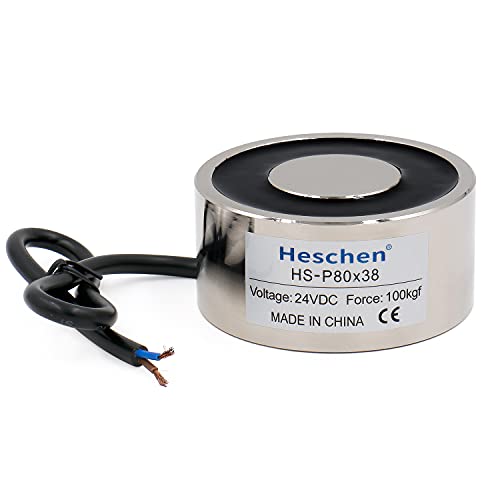 Heschen Elektromagnet-Magnet P80/38, Außendurchmesser: 80 mm, DC 24 V, 100 kg