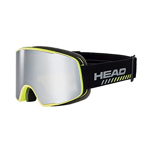 HEAD Unisex-Adult Horizon 2.0 SUPERSHAPE Skibrille, scharz/gelb, One Size