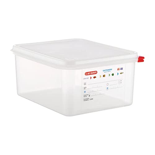 Araven Food Containers - GN 1/2 10Ltr with Lids (Pack 4)