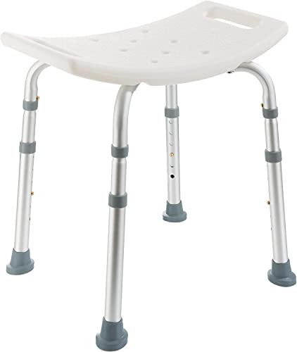 DYNASUN B005 - Hocker für Dusche, Behindertenbad, Seniorenstuhl höhenverstellbar mit rutschfesten Füßen