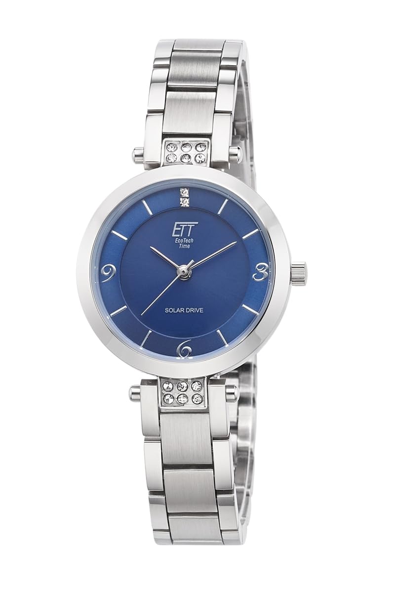 ETT Eco Tech Time Solar Damen Uhr Analog mit Edelstahl Armband ELS-12142-31M