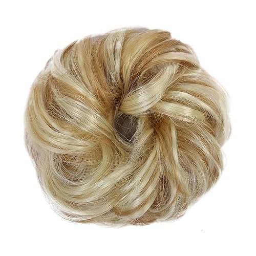 Haarteil Haargummi Synthetische gelockte Donut-Chignon-Haarteile, elastisches Haarband, Hochsteckfrisur, Chignon, flauschige, unordentliche Haargummis, Haarknoten, Pferdeschwanz, Haarverlängerungen fo