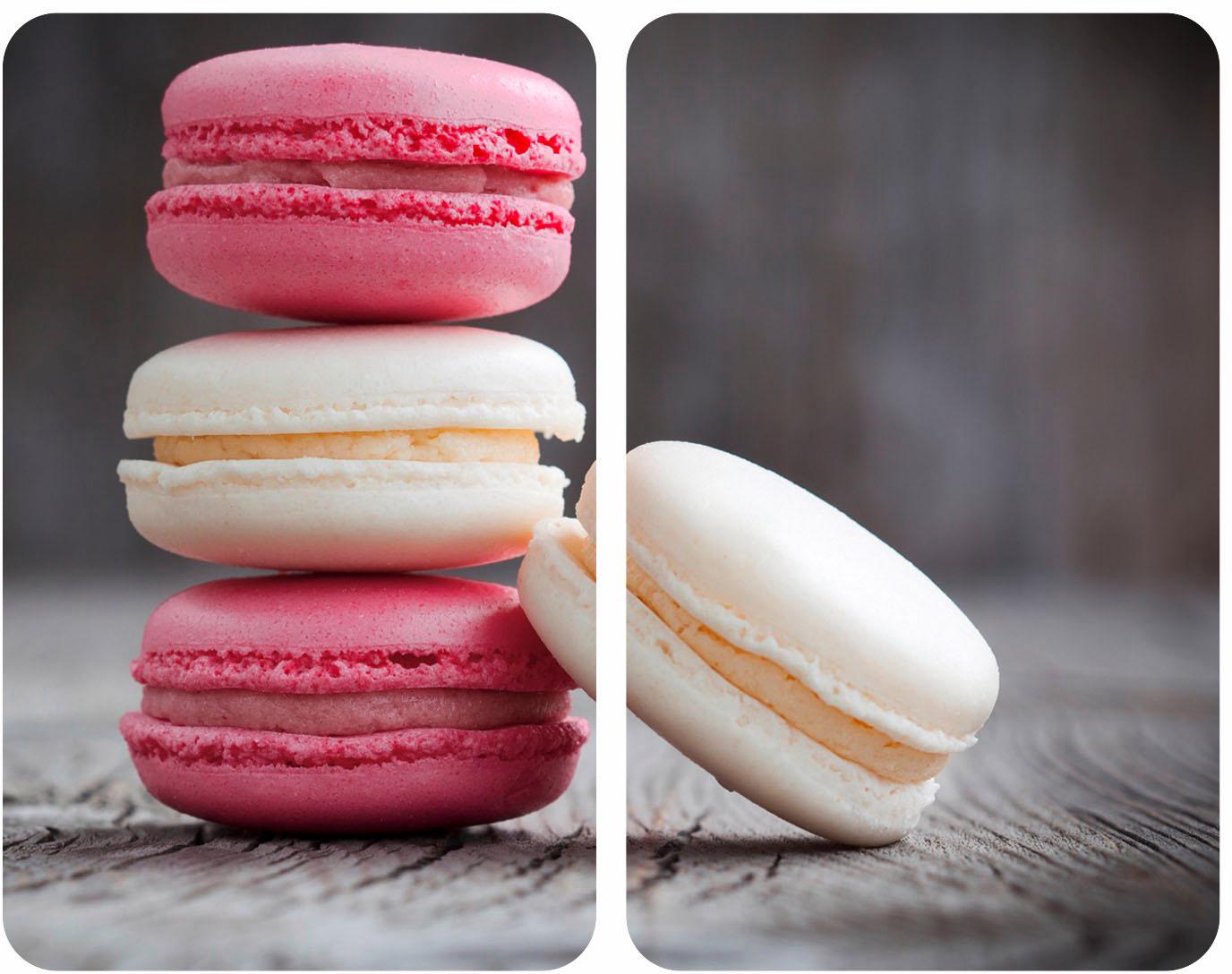 WENKO Herd-Abdeckplatte "Macarons", (Set, 2 tlg.)