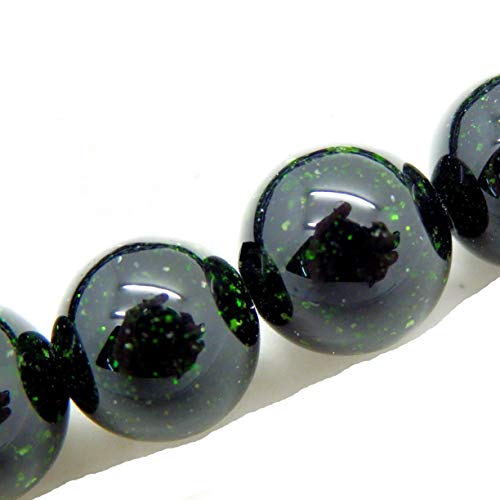 Fukugems Naturstein perlen für schmuckherstellung, verkauft pro Bag 5 Stränge Innen, Green Sand Stone 8mm