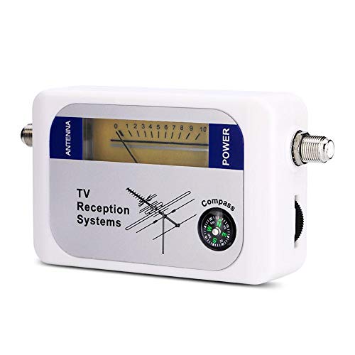 Socobeta TV-Signalfinder-Antenne Signalfinder DVB-T-Signalstärkensucher HD-TV-Antennenfinder mit Hintergrundbeleuchtung für Satellitenantennen mit großer Reichweite