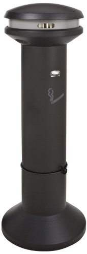 Rubbermaid Commercial Products FG9W3400BLA Infinity Abfallbehälter für Zigaretten mit hohem Fassungsvermögen, 25,4 L, Durchmesser 400 mm x H1010 mm