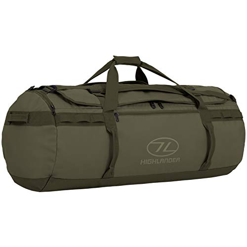Highlander Storm Kit Bag 120 Liter Die robuste Expeditions-, Reise- und Sportreisetasche für Männer und Frauen, geeignet für alle Wetterbedingungen (Olivgrün)