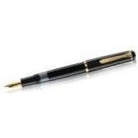 Pelikan Füllhalter M 200, schwarz, Federbreite: M vergoldete Edelstahlfeder, vergoldeter Pelikan-Schnabel-Clip (983064)