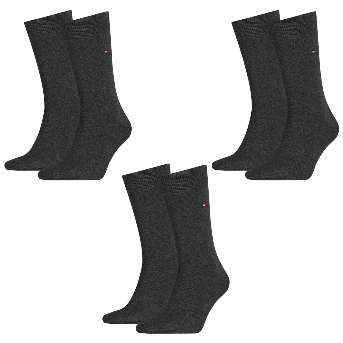 6 Paar TOMMY HILFIGER Classic Socken Gr. 39 - 49 Herren Business Socken
