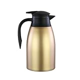 304 Edelstahl Kochende Wasserflasche 24 Stunden Doppelschicht Vakuum Isolierung Kaffeekanne Haushalt Hotel Heizung Wasserkocher (Gold, 1,5 l)