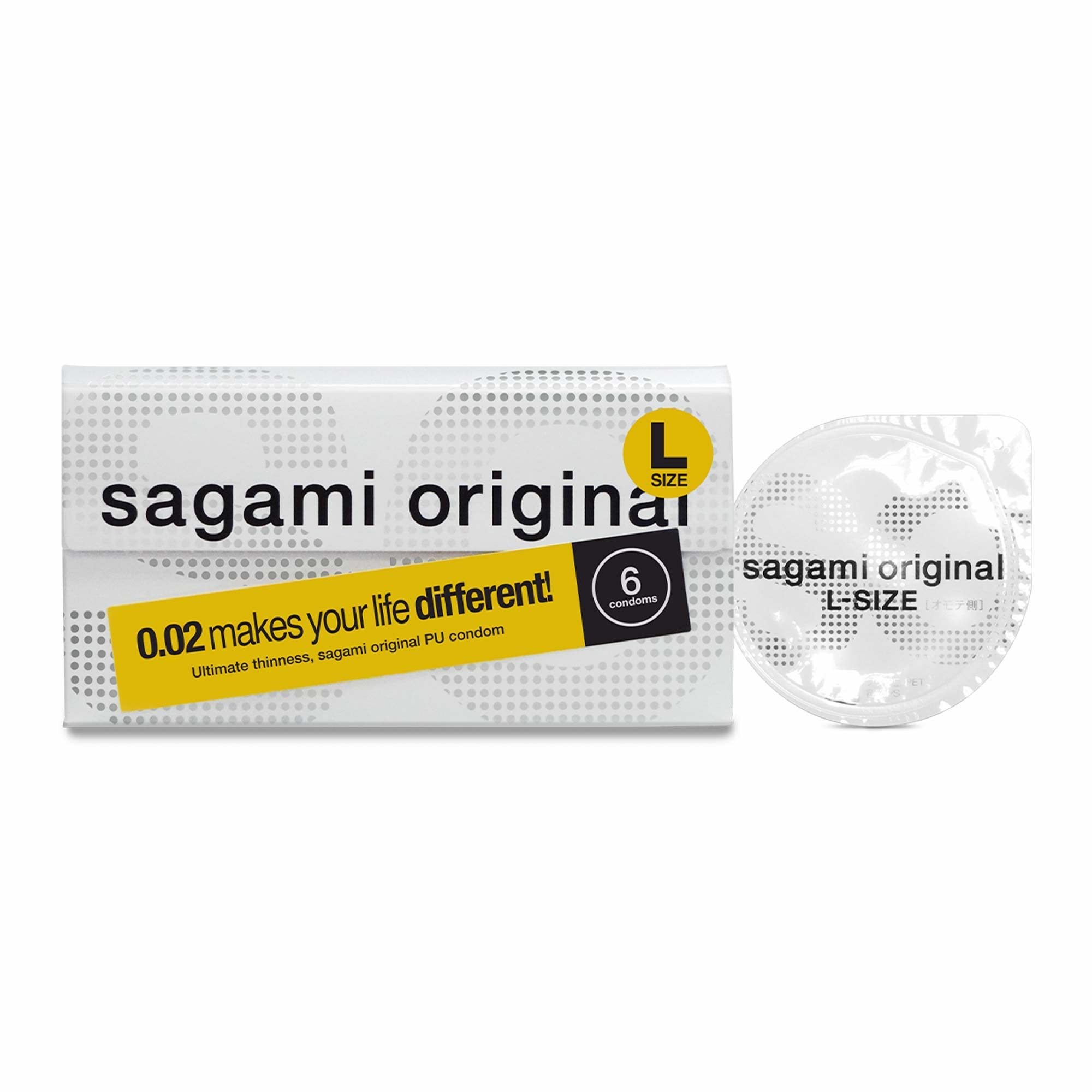 Sagami Original L-SIZE latexfreie Condome, ultradünne japanische XL-Kondome (Japan Import) - hypoallergen - hygienisch verpackt, 1 x 6 Stück