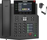 GEQUDIO IP Telefon GX5+ Set mit Netzteil Adapter - SIP VoIP - Kompatibel mit FritzBox - Integrierter Konferenzlautsprecher, deutschsprachige Anleitung (PDF) für Fritz Box