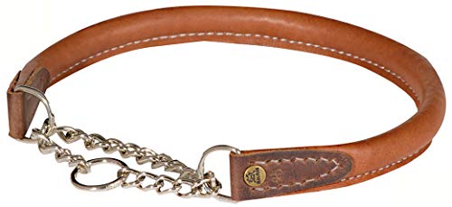 Akah Halsung aus Yak-Leder Hundehalsung für Jagdhunde Hundehalsband von oefele.de robust & strapazierfähig (30 cm)