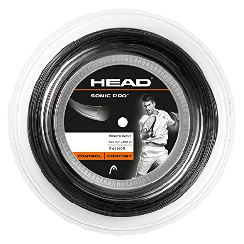 HEAD Unisex - Erwachsene Sonic Pro Rolle Tennis-Saite, Black, 16