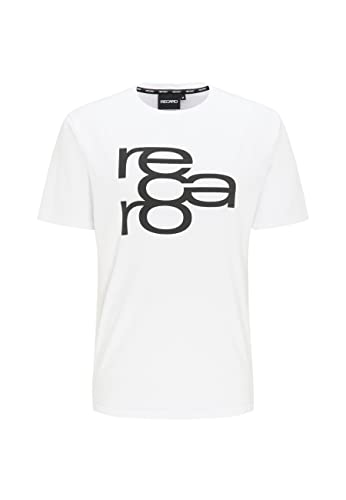 RECARO T-Shirt Retro | Herren Shirt, Rundhals | 100% Baumwolle | Made in Europe, Farbe:White, Größe:M