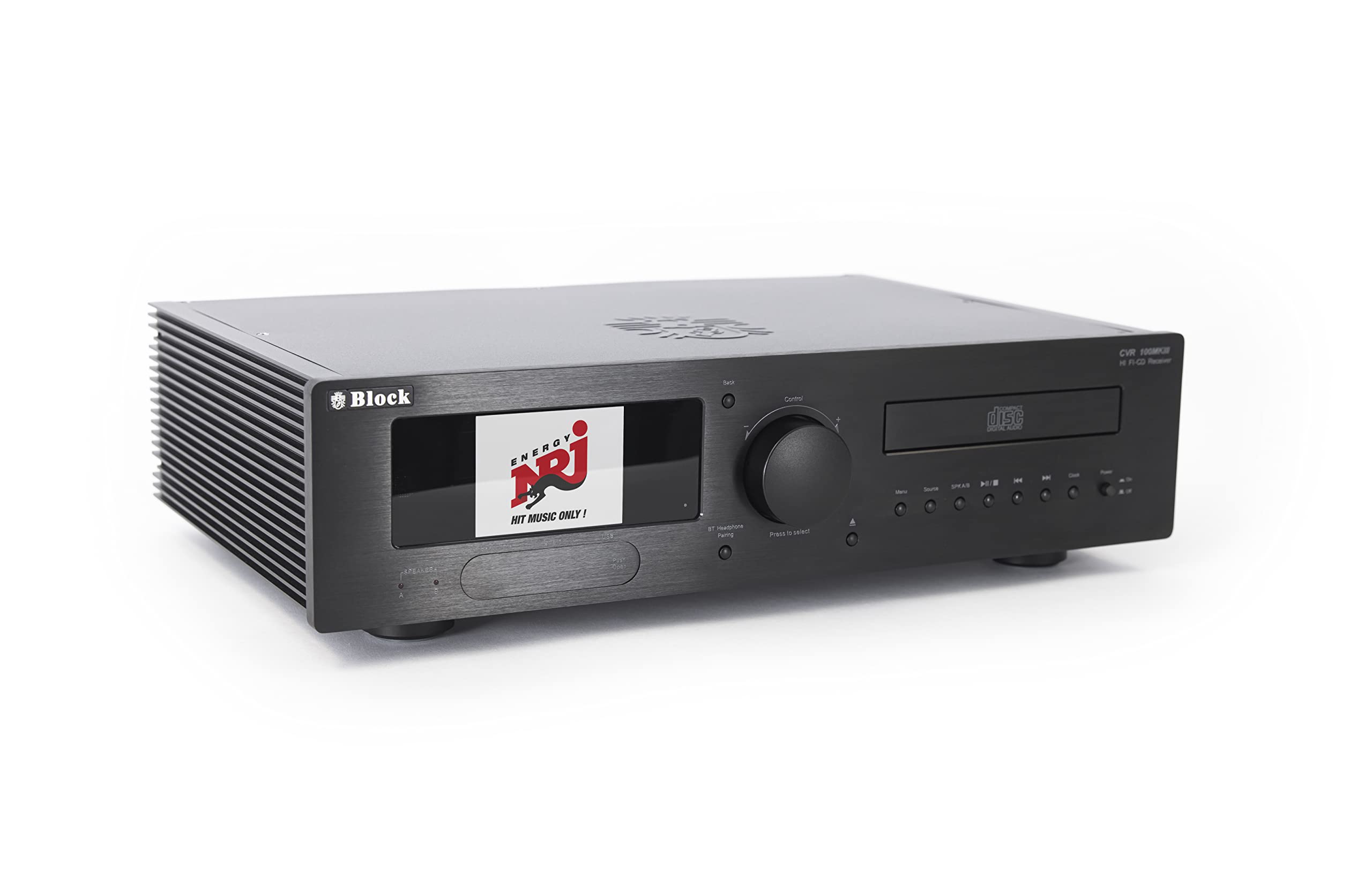 BLOCK CVR-100+ MKIII All-in-One System mit CD-, HCDC-, CD-R- und CD-RW-Player, MP3-Dateien, Webempfänger, Multiroom-Funktion, Bluetooth-Konnektivität, Schwarz