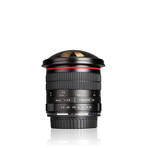 Meike 8mm f/3.5 Ultra Wide Angle Manual Focus Rectangle Fisheye Lens for Nikon APS-C DSLR D500 D3200 D3300 D3400 D5200 D5300 D5500 D5600 D7100 D7200 D7500 DSLR Cameras