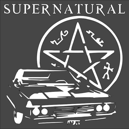 Schablone Sternzeichen Auto Supernatural, Kunststoff wiederverwendbar