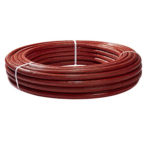 H2O-Flex Aluverbundrohr, Mehrschichtverbundrohr, 6 mm Isolierung rot, 16 x 2 mm, 50 m Rolle, DVGW Rohr