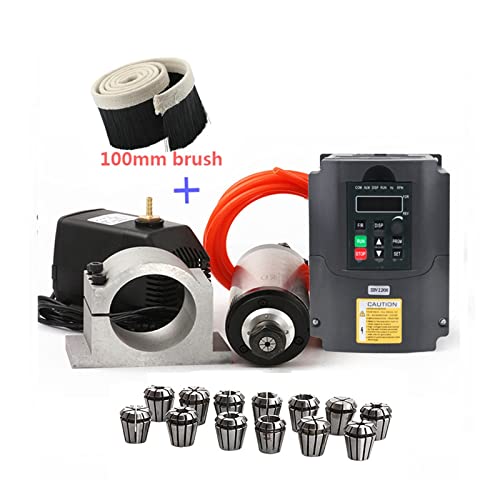 CNC luftgekühlter Spindelmotor Wassergekühltes 2,2-kW-Spindel-Kit ER20-Frässpindelmotor + 2,2-kW-VFD + 80-Klemme + Wasserpumpe + 13 Stk. ER20 + 1-m-Kabel for CNC-Fräser für CNC-Fräsmaschine (Color :