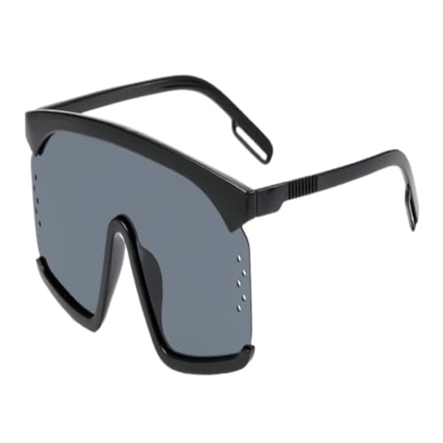 hytway Sonnenbrille Einteilige Winddichte Damen-Sonnenbrille, Hohle Sonnenbrille, Anti-UV-Fahrstraßenfotografie-Sonnenbrille Sonnenbrillen (Color : Black, Size : A)