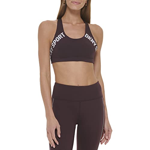 DKNY SPORT Women's High Waist 7/8 Tight W/Reflective Detail Leggings, Currant, Extra Large