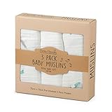 Petite Piccolo 8003FE 3 Pack Baby Musseline, Feathers, mehrfarbig