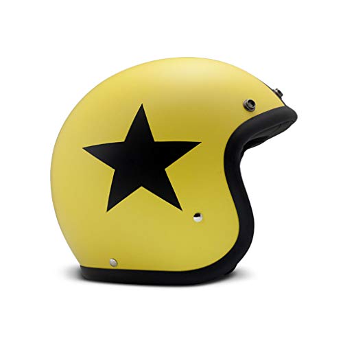 DMD Jethelm Motorrad Vintage Star, Gelb, Größe XL