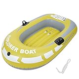 BOROCO Aufblasbares Boot, PVC-Schlauchboot, Marineboot, 1 Person, Floß, Beiboot, Fischerboot mit Seil für treibendes Angeln im Freien, Wassersport