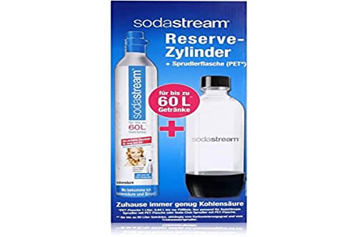 Sodastream 4052003330-12/18 Zusätzlicher C02-Zylinder + 1 PET-Flasche 1L schwarz