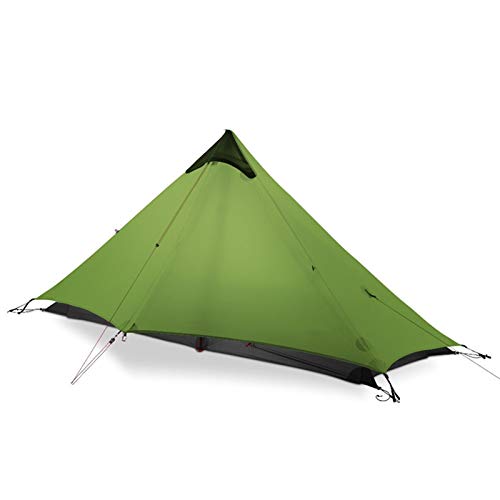 Zelt 1 Person Outdoor Ultraleichtes Campingzelt 3-Jahreszeiten-Zelt ohne Stange zum Wandern Reisen schöne Landschaft hoffnungsvoll