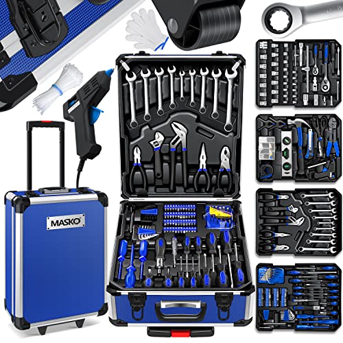 Masko® 969 tlg Werkzeugkoffer Werkzeugkasten Werkzeugkiste Werkzeug Trolley ✔ Profi ✔ 969 Teile ✔ Qualitätswerkzeug Blau