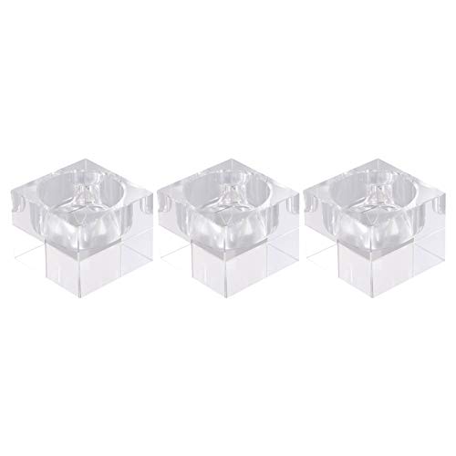 SOLUSTRE 3 Stück Kristall Kerzenhalter Hochzeit Teelichthalter Desktop Kerzenhalter Layout Requisiten für Hochzeit Weihnachten Dekore