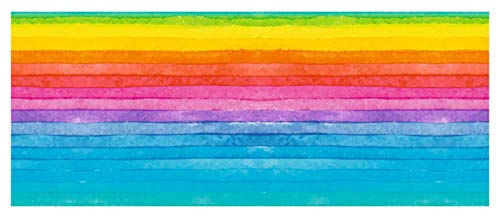 Ursus 18170000 - Laternenzuschnitte Regenbogen Streifen, Höhe ca. 15,3 cm, Durchmesser ca. 20 cm, 25 Zuschnitte aus Transparentpapier 115 g/qm, 20 x 50 cm,einseitig bedruckt,ideal für den Laternenlauf