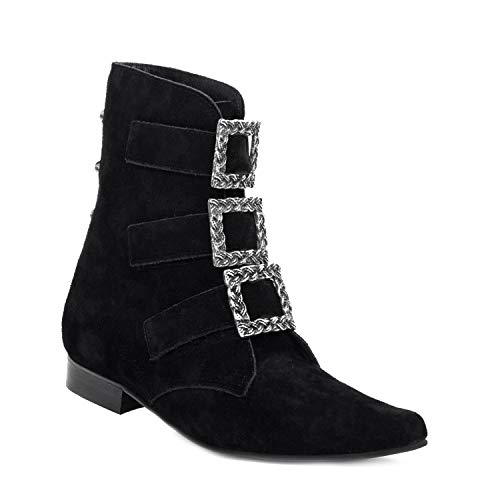 Boots & Braces - Winkelpiker Garibaldi Suede Leder schwarz Größe 42 (UK8)