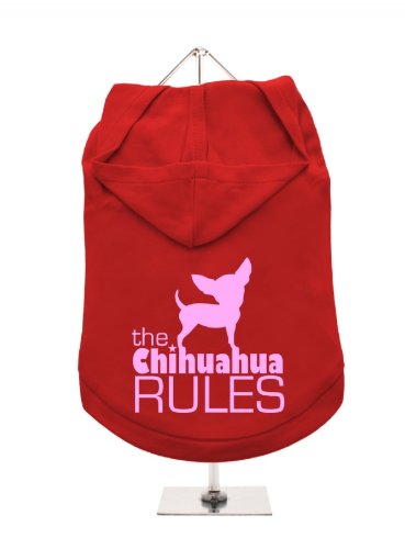 "The Chihuahua Rules" UrbanPup Hunde-Hoodie Hoodie (rot/pink)