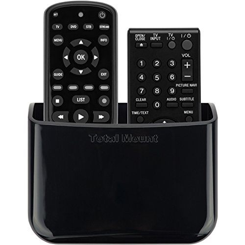 TotalMount Universelle Halterung für eine Fernbedienung TV Wandhalterung Tischhalter Aufbewahrungs Kasten für 2 Fernbedienung nebeneinander