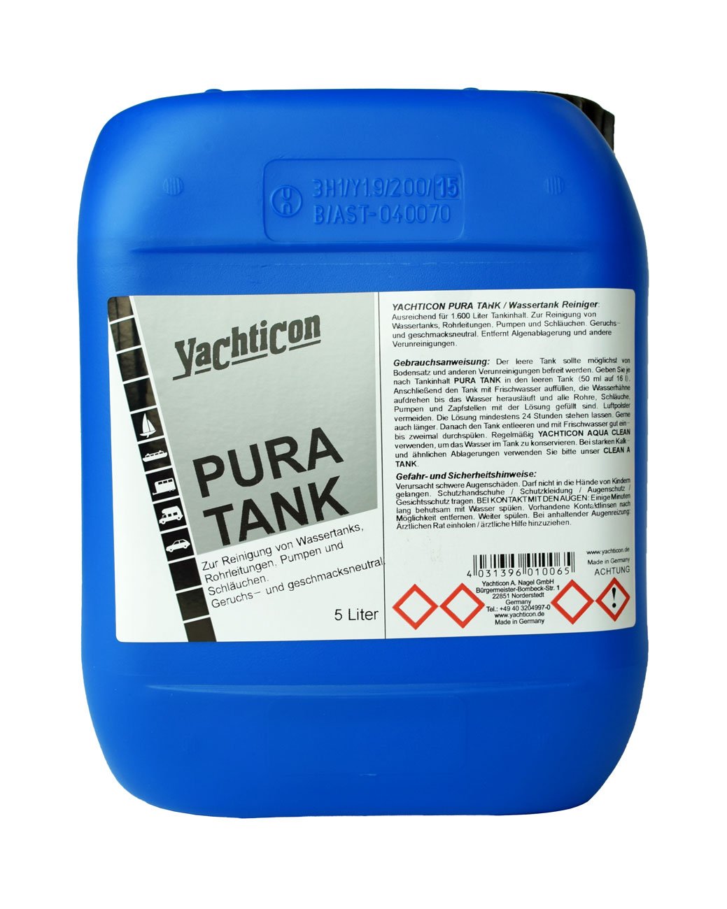 YACHTICON Pura Tank ohne Chlor 5 Liter