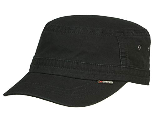 Göttmann Santiago Army Cap mit UV-Schutz aus Baumwolle - Schwarz (19) - 61 cm