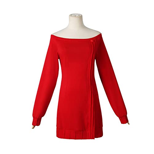 Yor Forger Cosplay Kostüm Red Sweater Anime Uniform Halloween Party -Outfits,XXL-Red